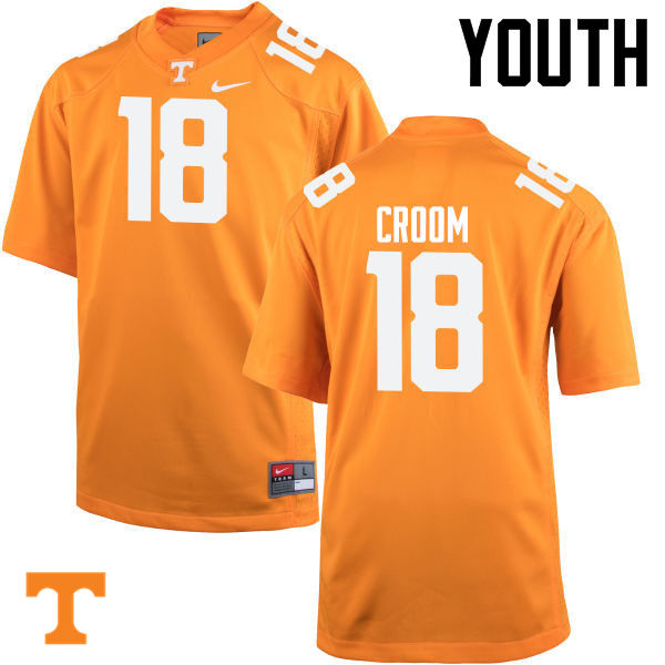 Youth #18 Jason Croom Tennessee Volunteers College Football Jerseys-Orange